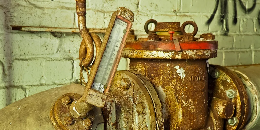 Verrostetes Heizungsrohr